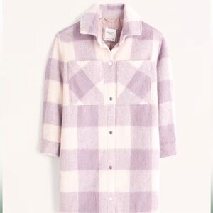 NWT Abercrombie & Fitch wool blend coat/shirt jacket